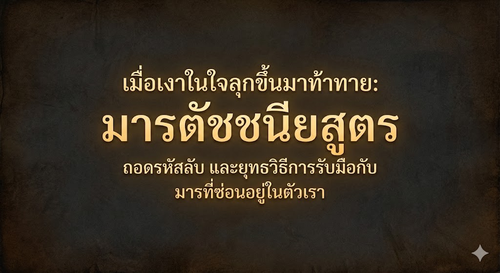 เมื่อเงาในใจลุกขึ้นมาท้าทาย: ถอดรหัสลับ “มารตัชชนียสูตร” และยุทธวิธีการรับมือกับมารที่ซ่อนอยู่ในตัวเรา