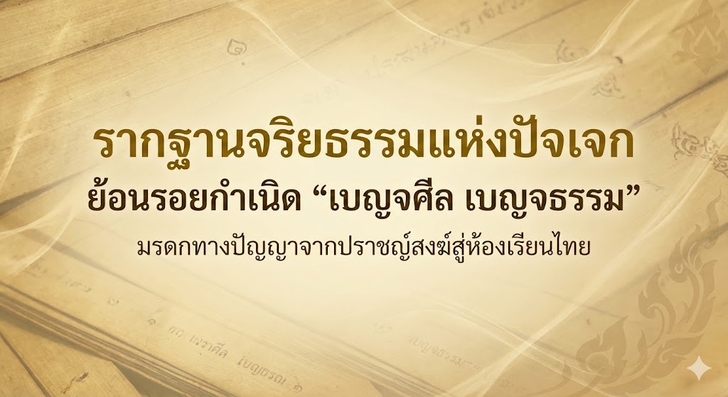 รากฐานจริยธรรมแห่งปัจเจก: ย้อนรอยกำเนิด “เบญจศีล เบญจธรรม” มรดกทางปัญญาจากปราชญ์สงฆ์สู่ห้องเรียนไทย