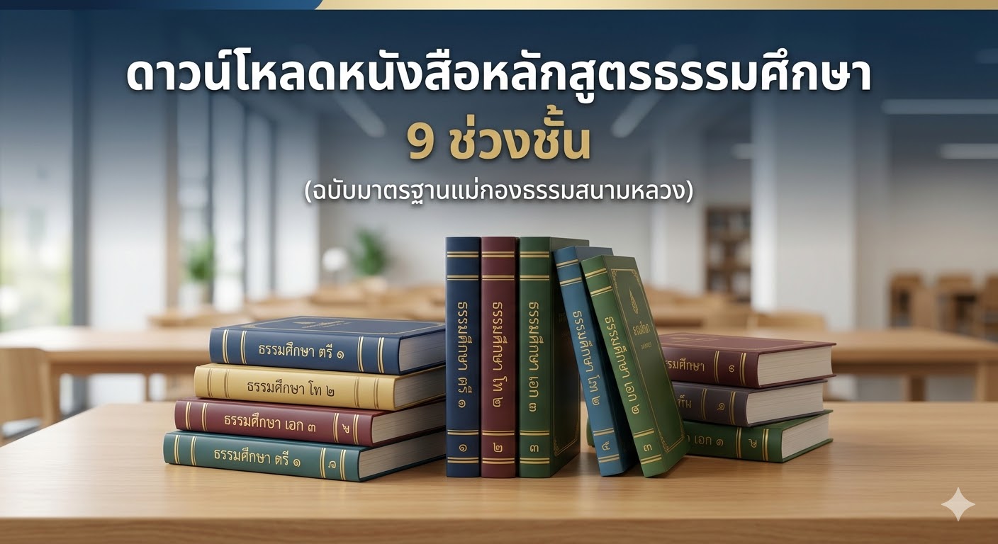 ดาวน์โหลดหนังสือหลักสูตรธรรมศึกษา 9 ช่วงชั้น (ฉบับมาตรฐานแม่กองธรรมสนามหลวง)